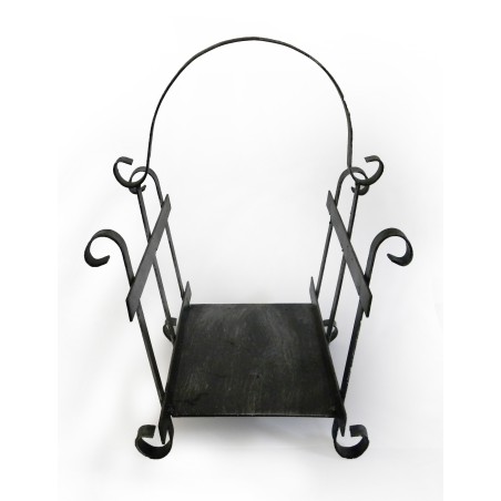 Porte-bûches en fer forgé pour cheminée - Sans boutons | BuyBath