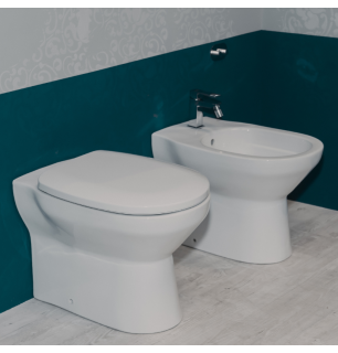 Paire d'appareils sanitaires Conny - WC + bidet softclose | BuyBath