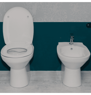 Paire d'appareils sanitaires Conny - WC + bidet softclose | BuyBath