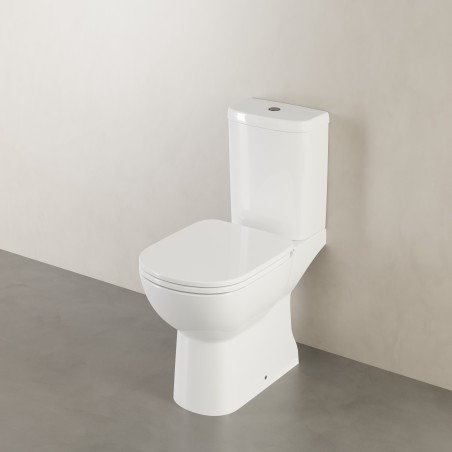 WC sur pied monobloc en céramique 36,5x66,5 cm - Gemma 2 | Ceramica Dolomite