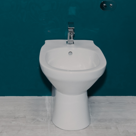 Bidet mural en céramique blanc - Conny