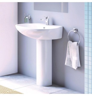 67x18 cm socle en céramique blanche - Pour lavabo Conny | BuyBath