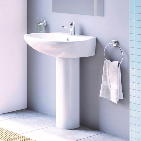 67x18 cm socle en céramique blanche - Pour lavabo Conny | BuyBath