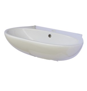 Lavabo en céramique blanche 55 cm - Conny compact series | BuyBath