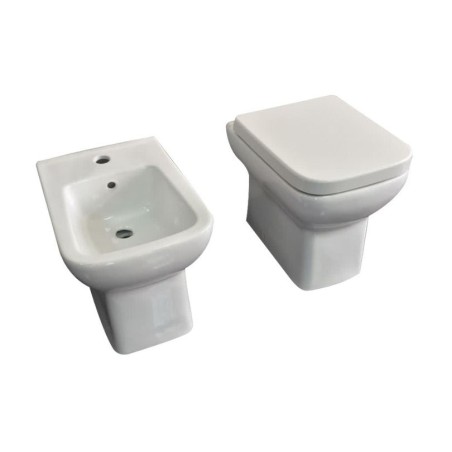 Paire de sanitaires en céramique affleurante en blanc - Piccolo | Gravena