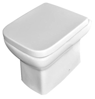 WC encastré en céramique sans rebord blanc - Piccolo | Gravena
