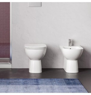 Paire de sanitaires en céramique encastrés - WC + Bidet - Gemma 2 | Ceramica Dolomite