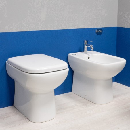 Paire de sanitaires en céramique à fleur de mur - Série Origin | Rak Ceramics