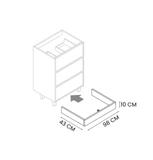 Cache-pieds pour socle Arenys - Dimensions : 780