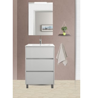 Armoire Arenys avec vasque en porcelaine - Dimensions : 600x45 cm